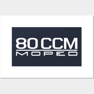 80cc moped emblem (white) Posters and Art